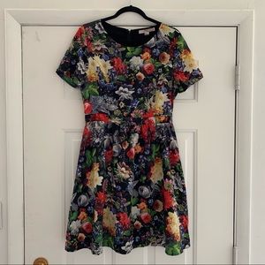 Forever 21 Floral Fit and Flare Dress